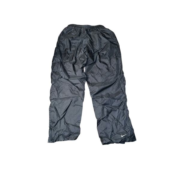 Vintage Nike Black Track Pants Youth XL 26x29 baggy With Zipper Ankles 90s Y2K - Picture 1 of 7